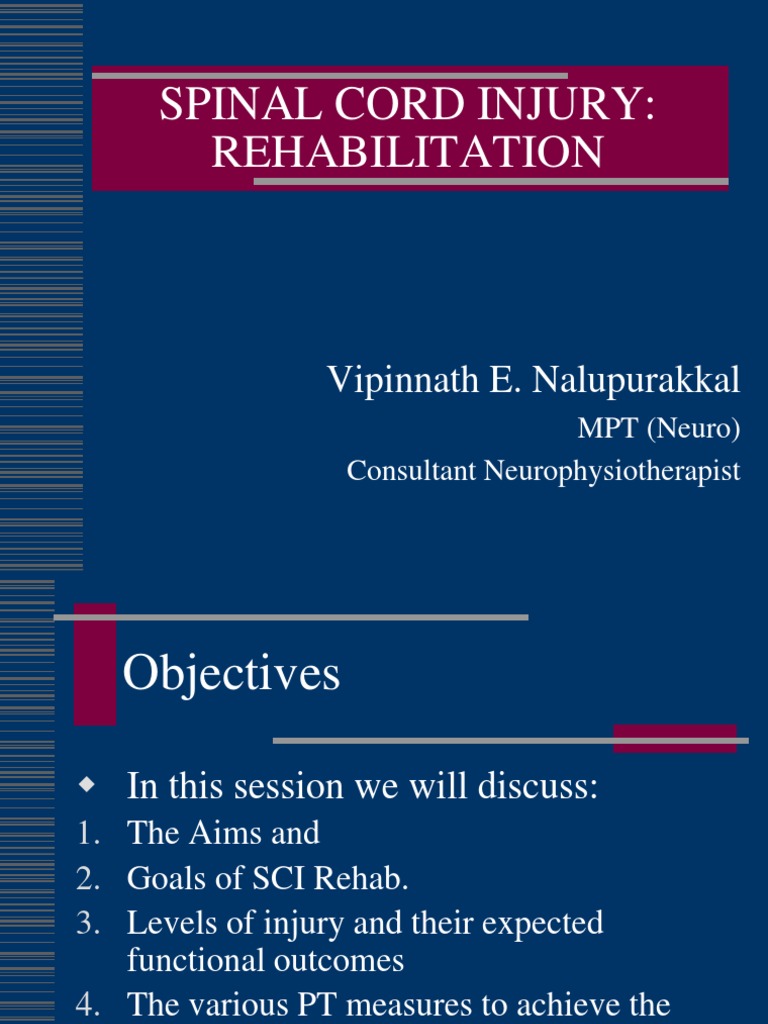 Spinal Cord Injury Physical Therapy Management PDF Spinal Cord