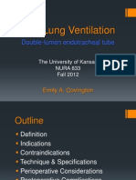 one lung ventilation