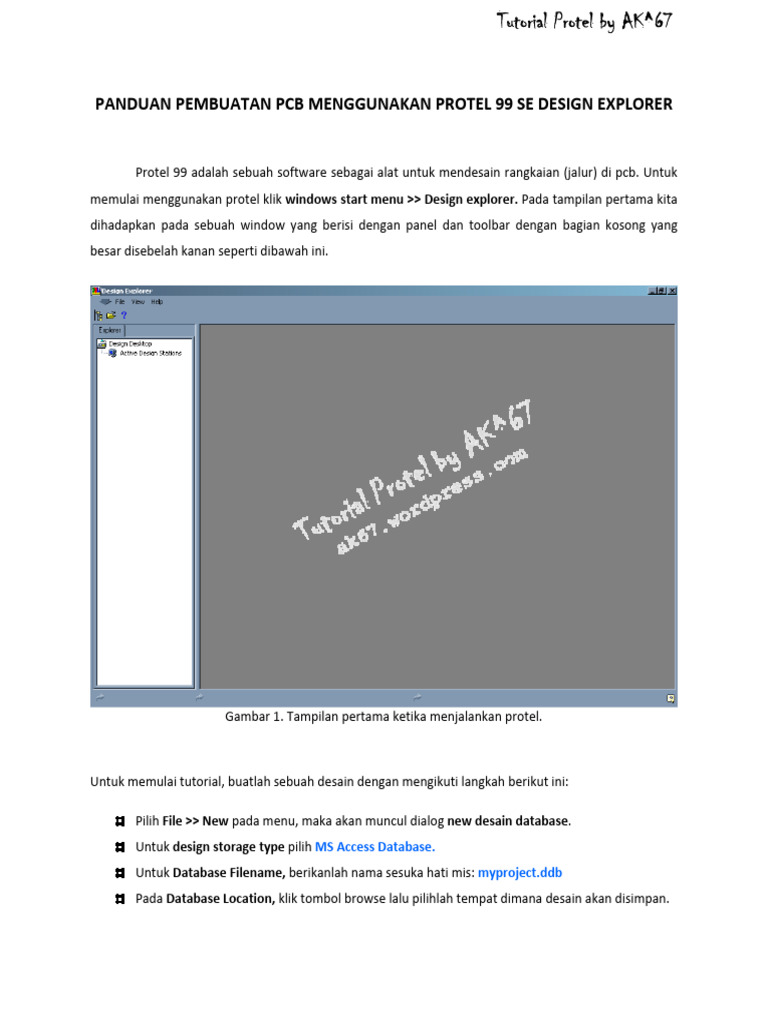 Panduan Pembuatan PCB Menggunakan Protel 99 Se Design Explorer | PDF