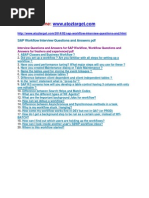 SAP Workflow Interview Questions and Answers