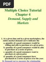 Multiple Choice Tutorial: Demand, Supply and Markets