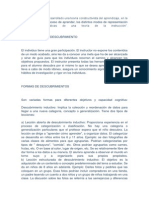 Jerome Bruner Ha Desarrollado Una Teoría Constructivista Del Aprendizaje