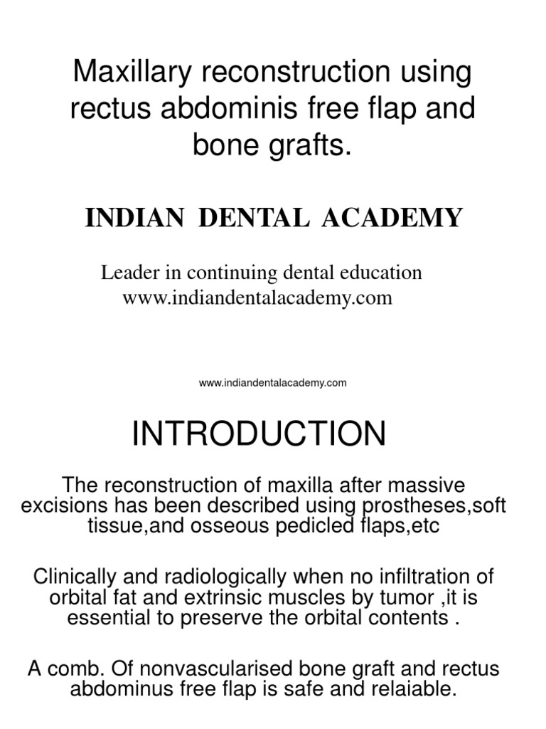 Maxillary Reconstruction with Free Flap | PDF | Science & Mathematics