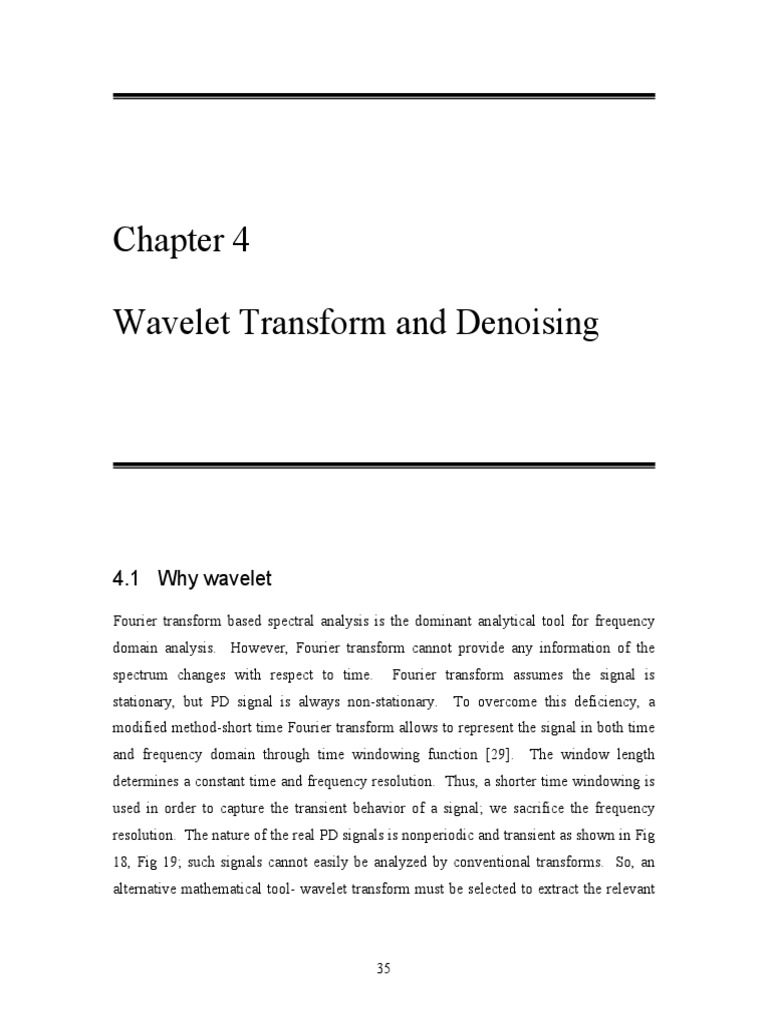 Wavelet Transform for Signal Analysis | PDF | Wavelet | Signal To Noise ...
