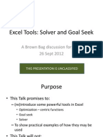 Excel Tools: Solver and Goal Seek for Optimization