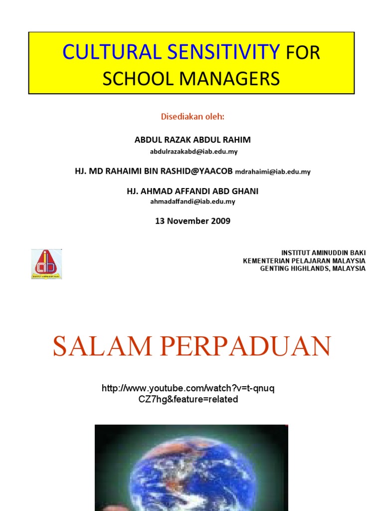 Cultural Sensitivity For School Managers - 1 | PDF | Communication ...