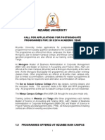 Mzumbe University postgraduate programmes call