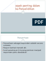 Aspek-Aspek Penting Dalam Etika Penyelidikan