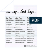 U say, God says