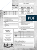 Muskets and Tomahawks Reference Sheet