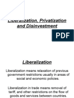 Liberalization, Privatization and Disinvestment