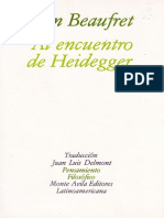 Al Encuentro Con Heidegger - Jean Beaufret