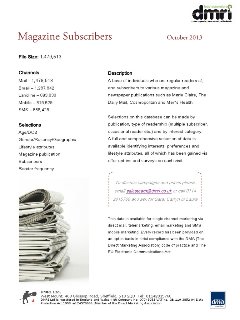 Magazine Subscriber Insights | PDF