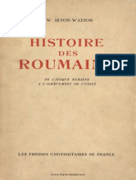 Histoire Des Roumains - R.W. Seton-Watson