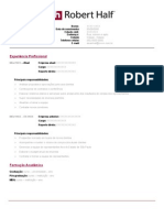 Modelo de CV Da Robert Half VIR