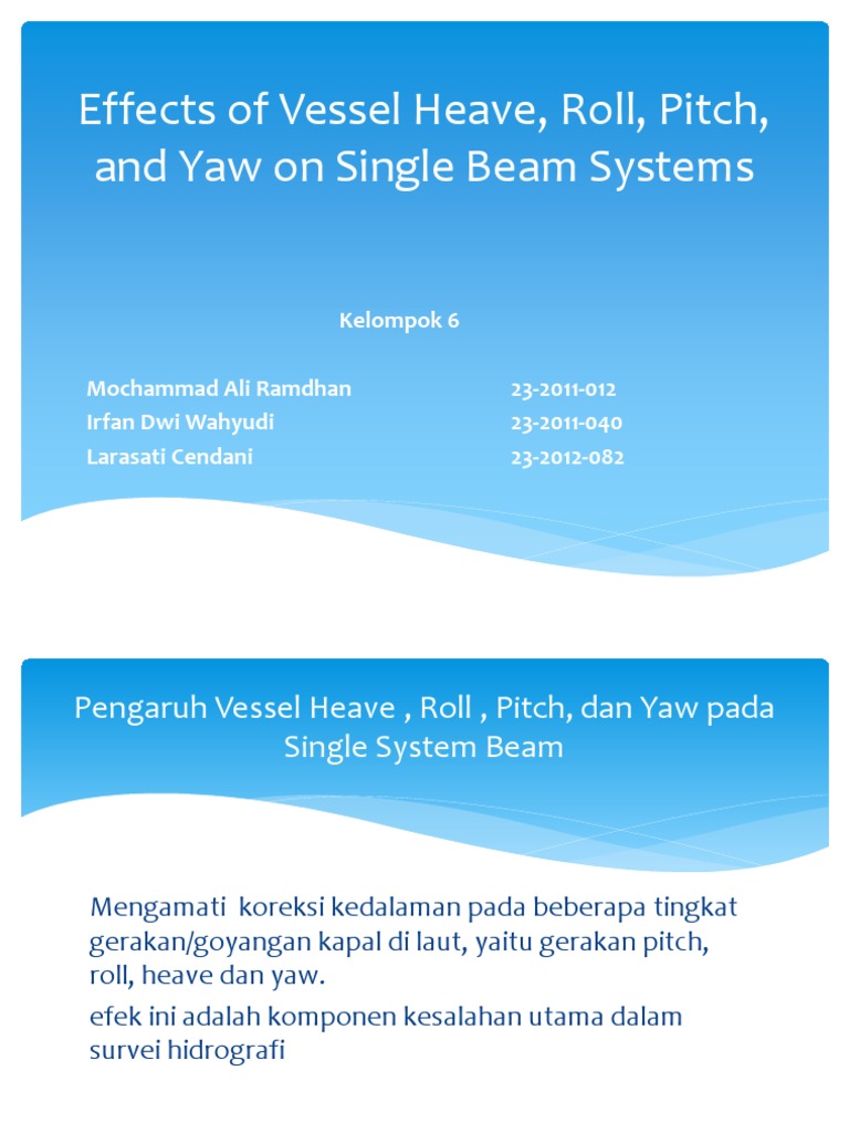 Effects of Vessel Heave, Roll, Pitch | PDF