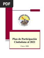 Plan de Participación ciudadana al 2021 - Gobierno Regional Cusco