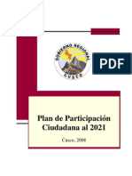 Plan de Participación ciudadana al 2021 - Gobierno Regional Cusco