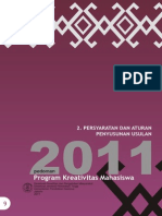 Dikti dp2m Pedoman PKM 2012 3 Persyaratan Dan Aturan