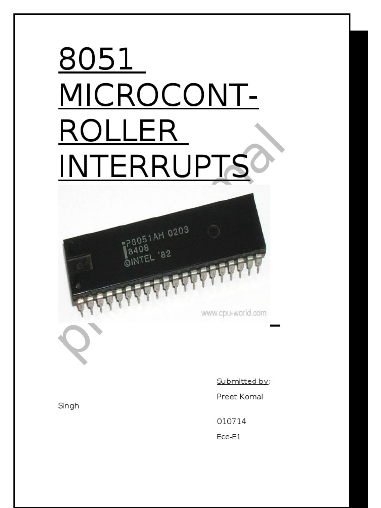 8051 Microcontroller Interrupts | PDF | Control Flow | Digital Technology