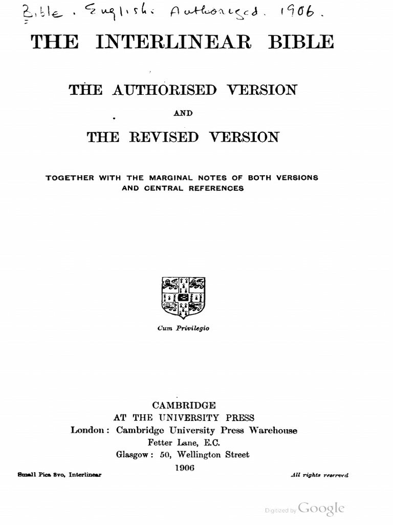 1906 The Interlinear Bible | PDF