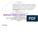 Venetian Themed Carnival - : Talent Hunt of Art and Mythology: Marvels and Fantastic Natures
