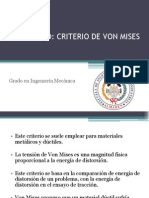 Plasticidad Criterio de Von Mises