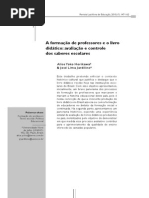 A Formação de Professores e o Livro Didático – Avaliação e Controle Dos Saberes Escolares
