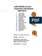 6th Grade Roster 2009-2010