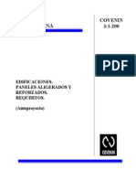 3-1-200 Edificaciones Paneles Aligerados y Reforzados. Requisitos