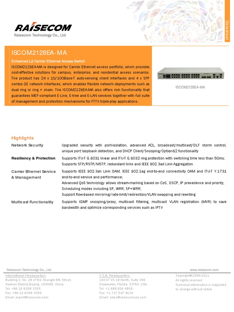 ISCOM2128EA MA Datasheet | Download Free PDF | Physical Layer Protocols ...