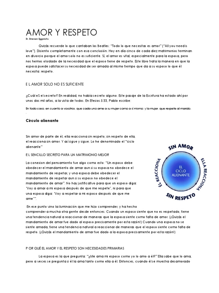 Amor y Respeto | PDF | Matrimonio | Amor