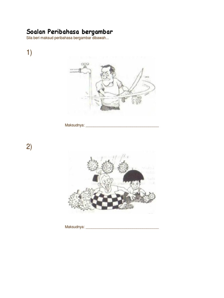 Soalan Peribahasa Bergambar Pdf