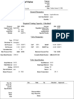 Specification Sheet Report