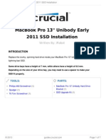 Macbook Pro 13" Unibody Early 2011 SSD Installation: Written By: Irobot