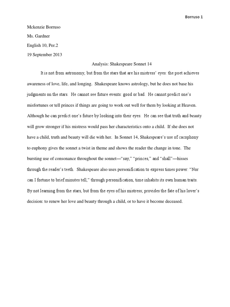 Реферат: A Letter To Shakespeare Essay Research Paper