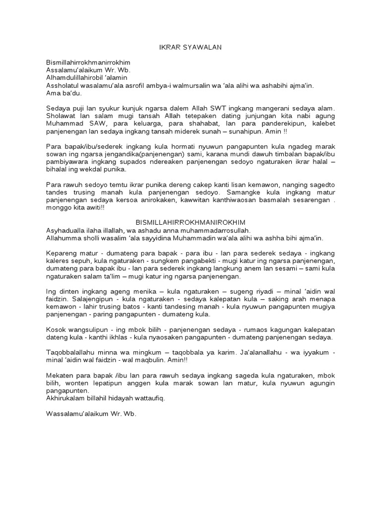 Ikrar Syawalan PDF