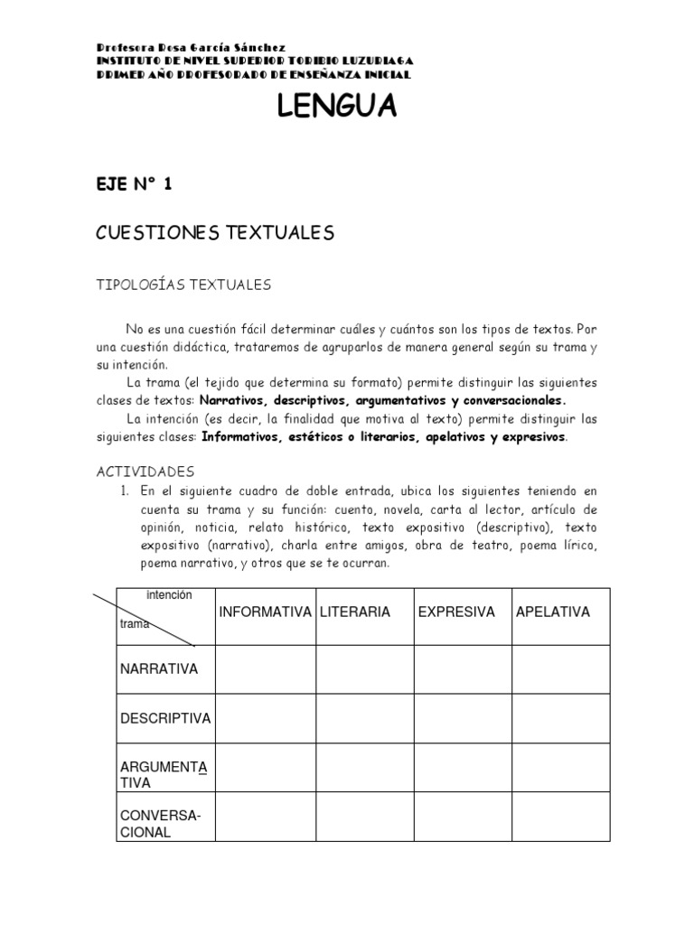 Cuadernillo Primero Pei Oracion Linguistica Poesia