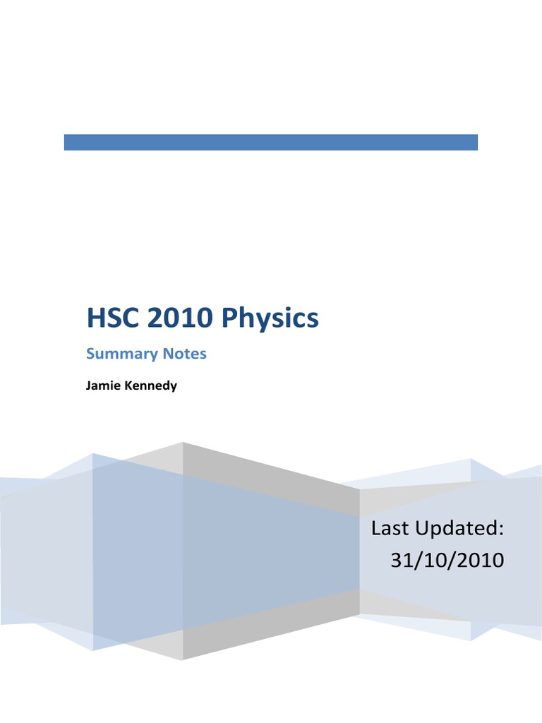 1958physics Summary Notes | PDF