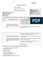 Proiect Didactic - Matematica