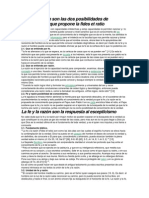 La Fe y Al Razón Son Las Dos Posibilidades de Conocimiento Que Propone La Fides Et Ratio