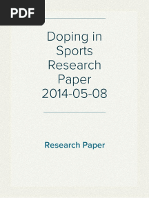 Doping in Sports Research Paper 2014-05-08