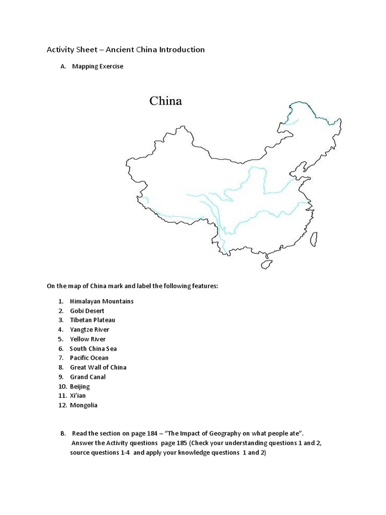 Exploring Ancient China A MultiPart Activity Guide to Key
