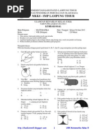 Soal Dan Pembahasan Ukk Matematika Smp Kelas 8 Tahun 2013