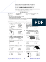 Soal Dan Pembahasan UKK Matematika SMP Kelas 8 Tahun 2013