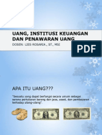 Uang, Institusi Keuangan Dan Penawaran Uang