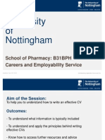 University of Nottingham: School of Pharmacy: B31BPH Careers and Employability Service