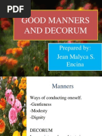 Good Manners and Decorum Jean Report