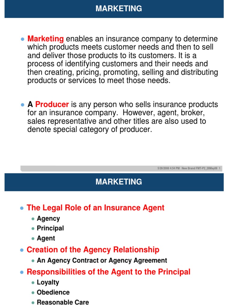 Principles of Insurance INS21_Chapter04 Law Of Agency