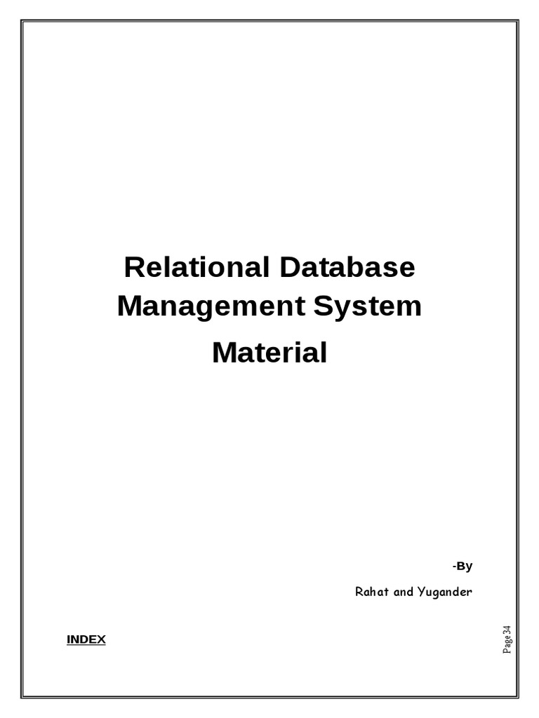 Relational Database Management Overview | PDF | Oracle Database | Databases